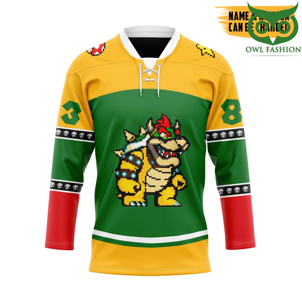 3D Bowser Sports Custom Name Number Hockey Jersey
