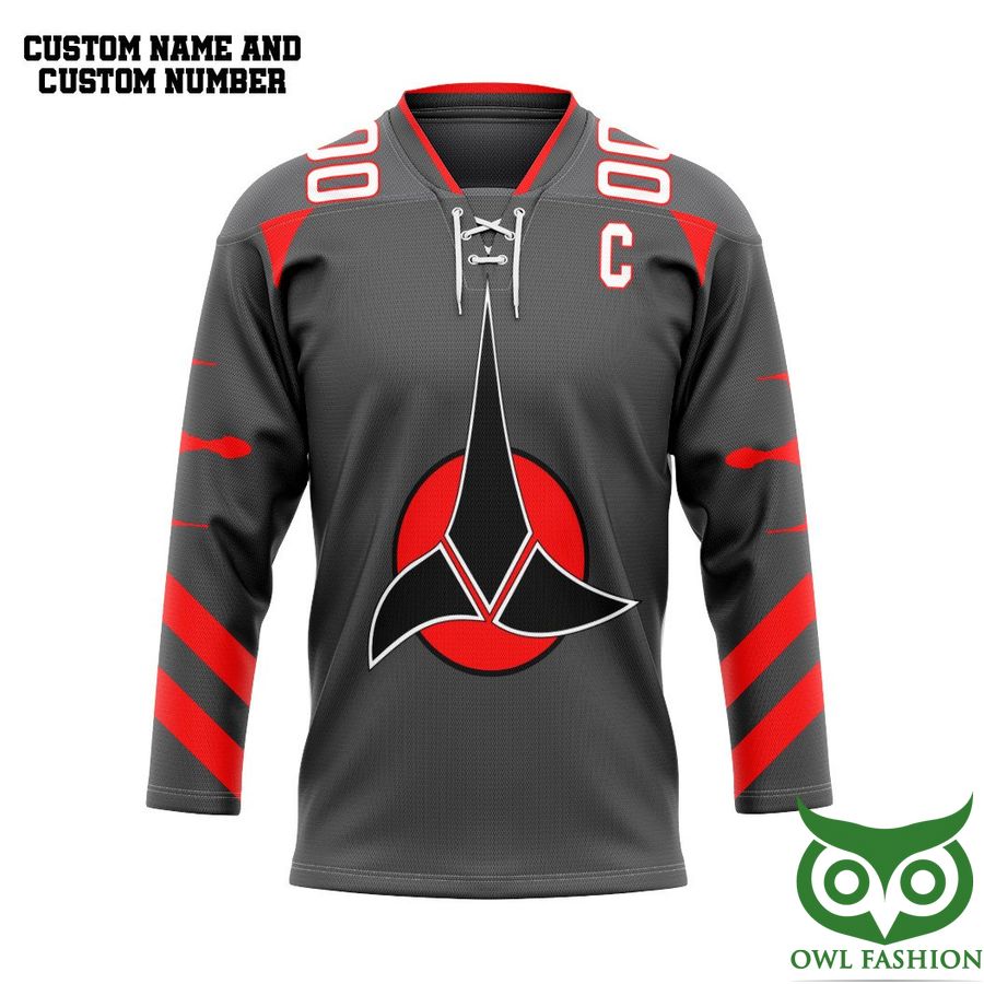 3D Star Trek Klingon Empire Hockey Team Custom Name Number Hockey Jersey