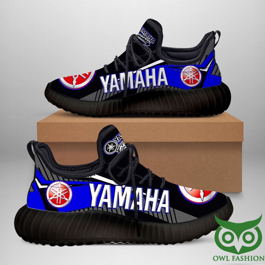 Yamaha Racing Dark Blue and Gray and Black Reze Shoes Sneaker