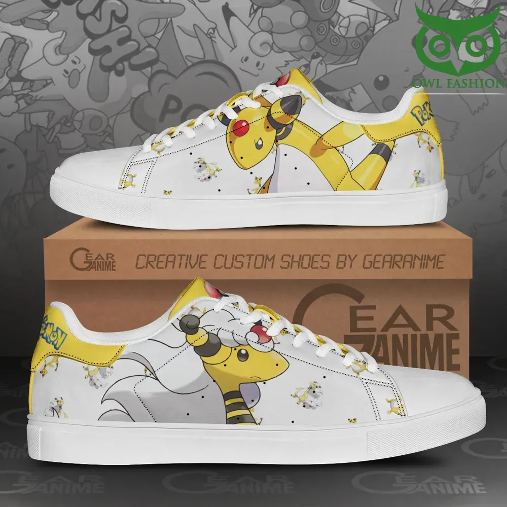 Ampharos Skate Shoes Pokemon Custom Anime Shoes 