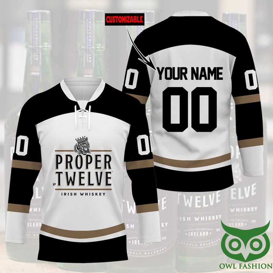 Custom Name Number Proper Twelve Whiskey Hockey Jersey