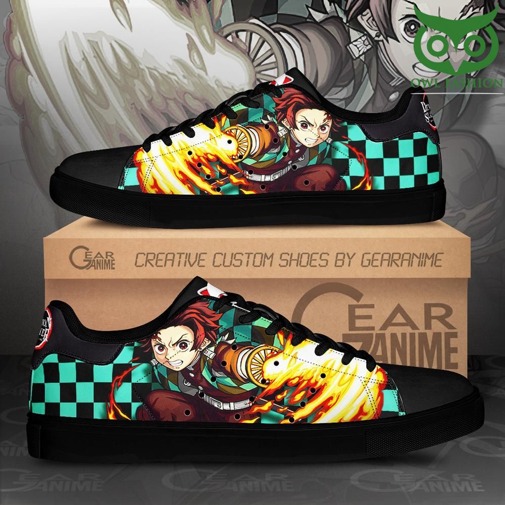 Tanjiro Sun Breathing Skate Shoes Demon Slayer Anime Custom Shoes