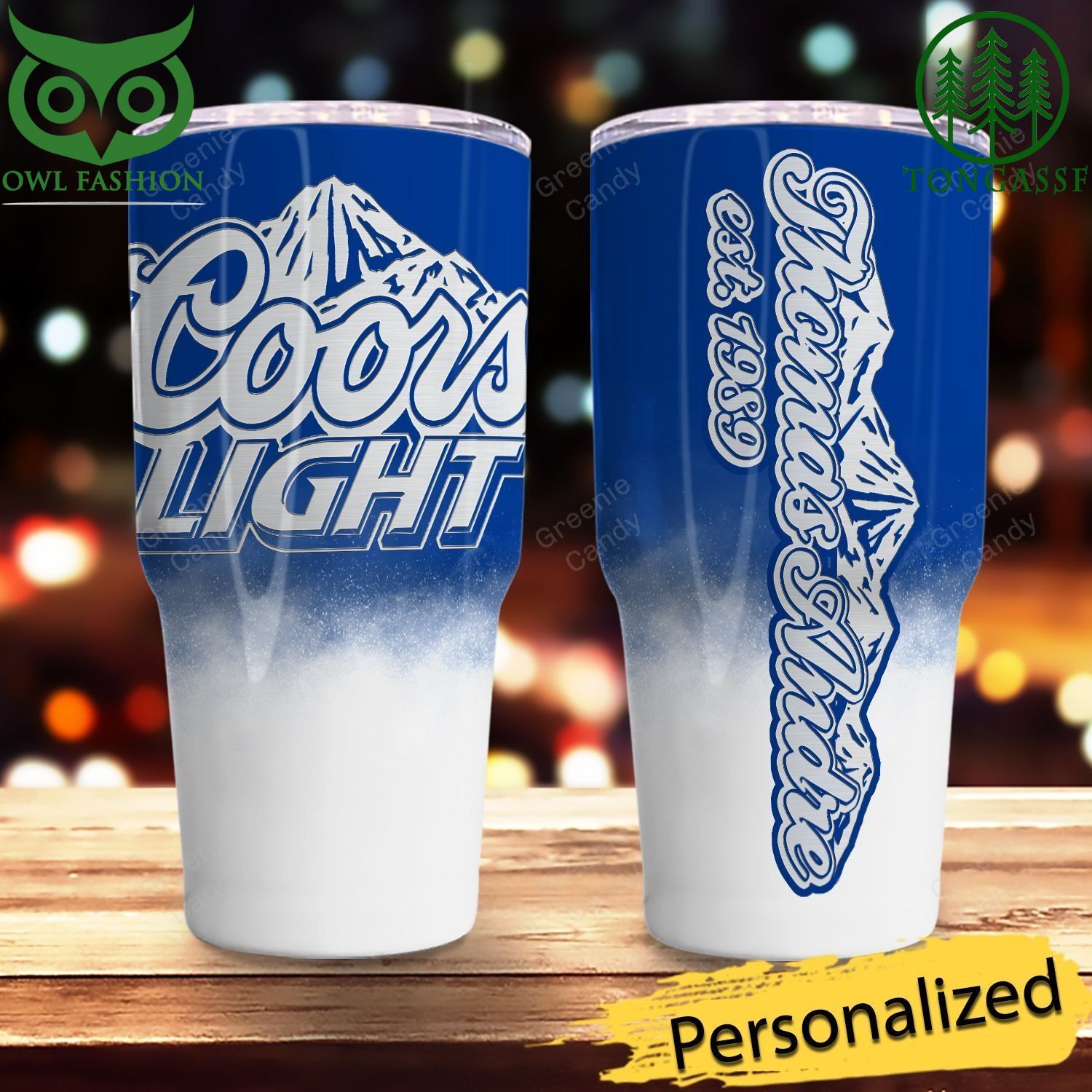 Coors Light Beer Personalized Stainless Steel Tumbler