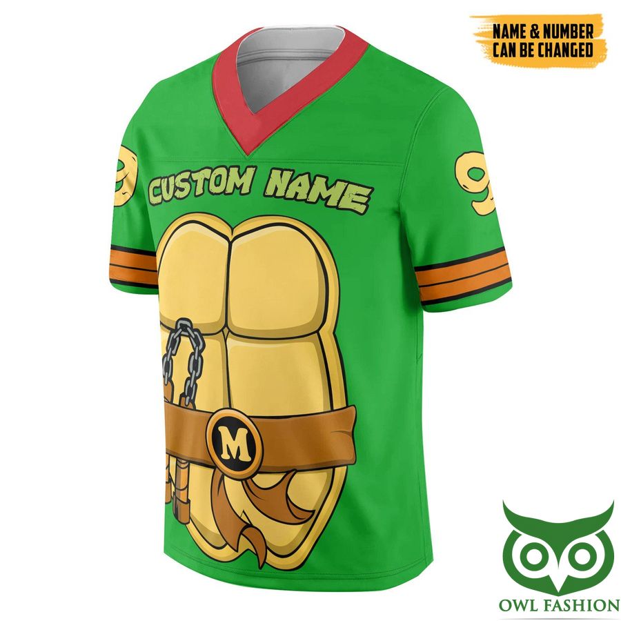 3D Michelangelo TMNT 1987 Mike Mikey Custom Name Number Jersey Shirt