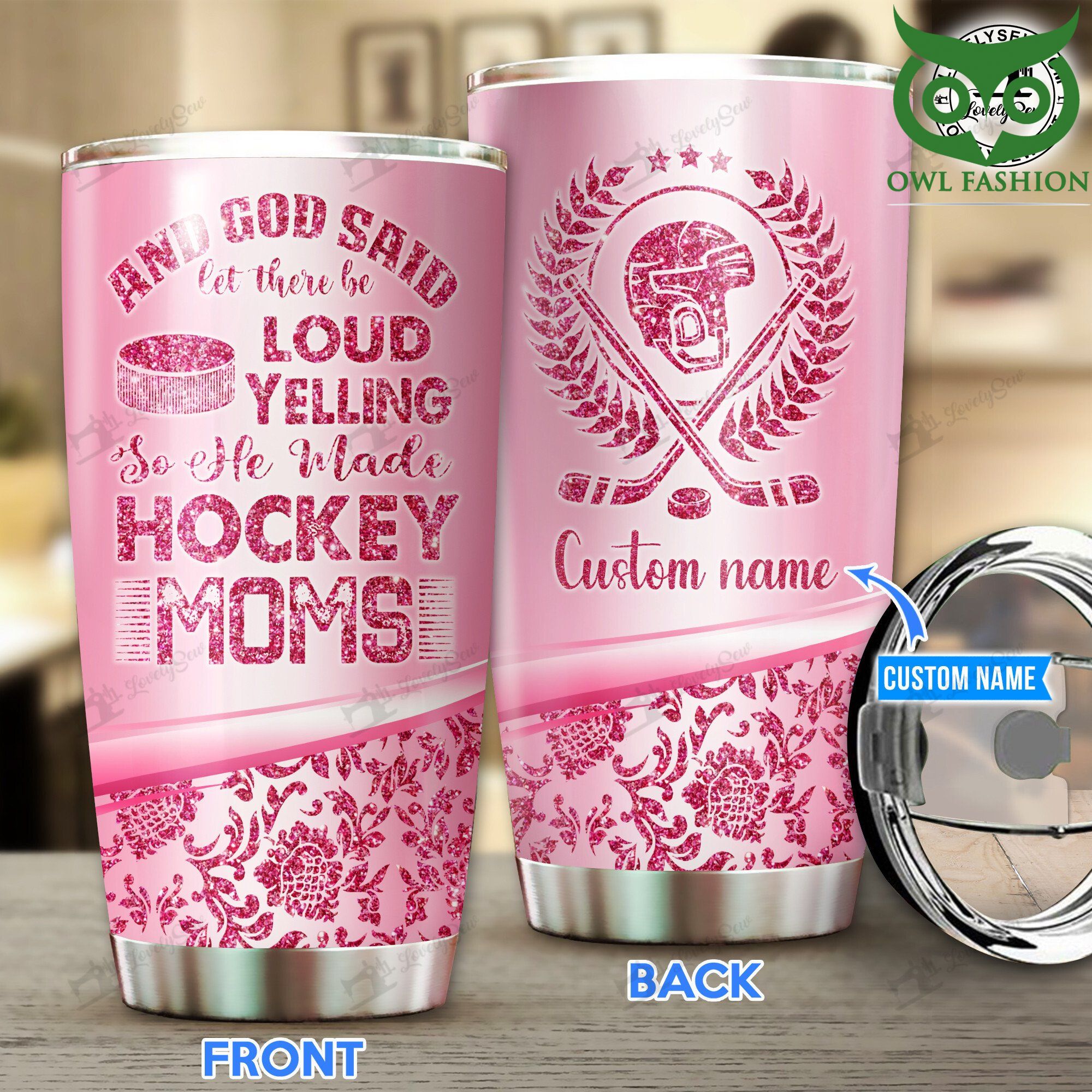 Hockey Mom Personalized Stainless Steel Tumbler 