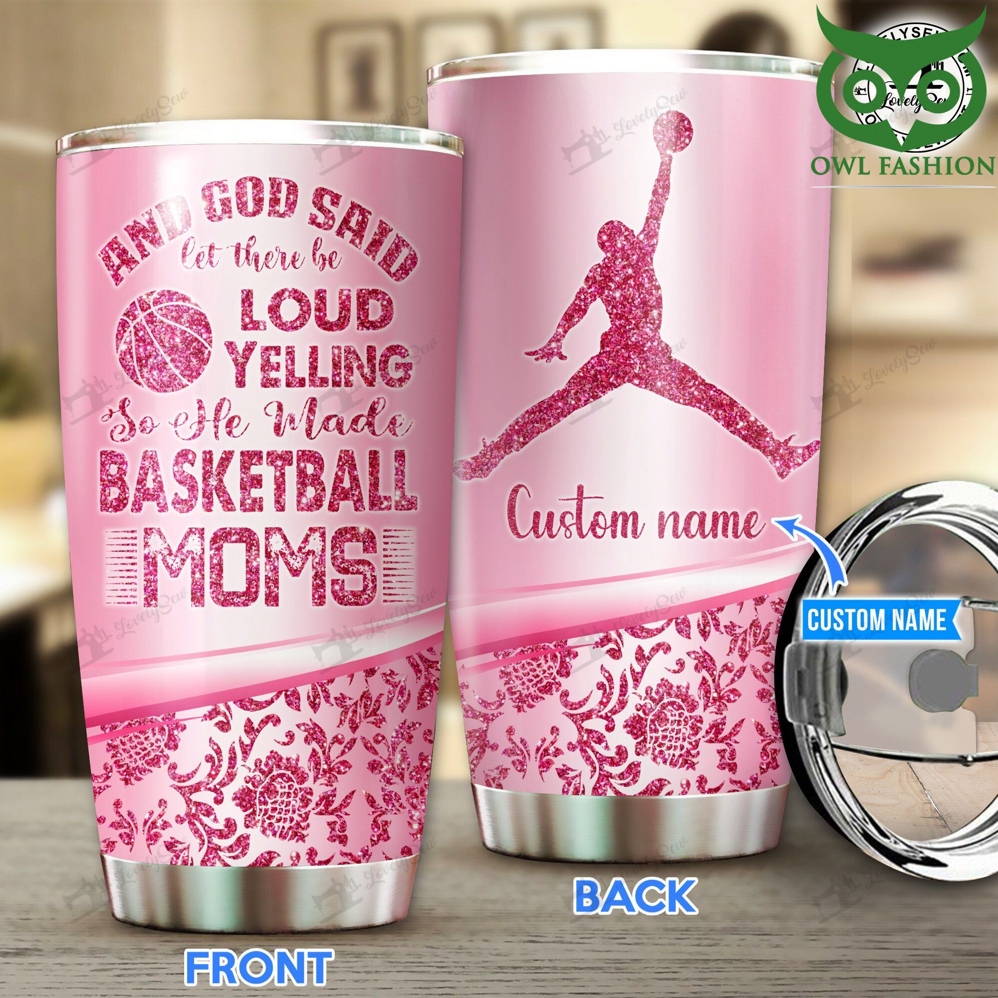 Basketball Mom Personalized Stainless Steel Tumbler 