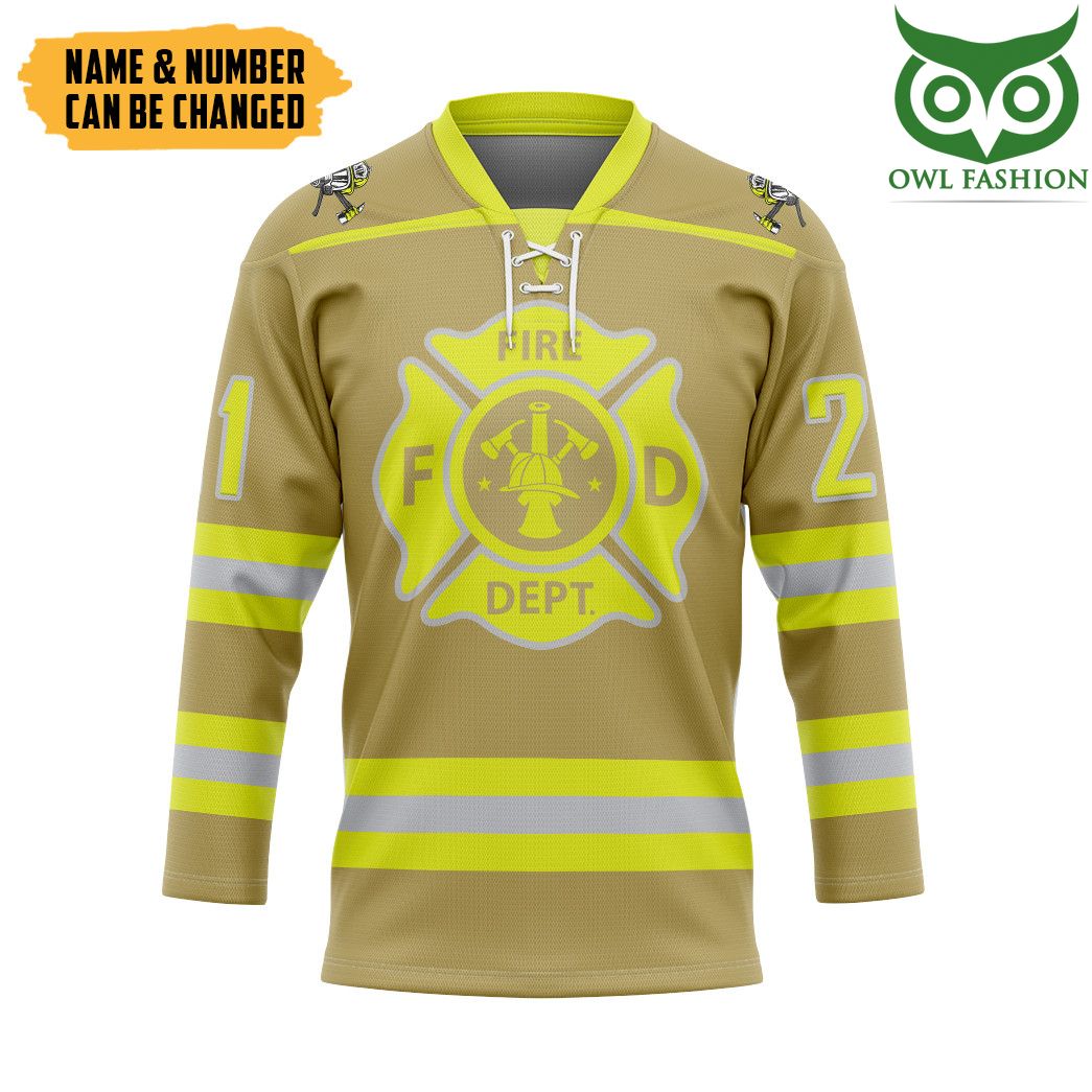 3D Fireman Custom Name Number Hockey Jersey