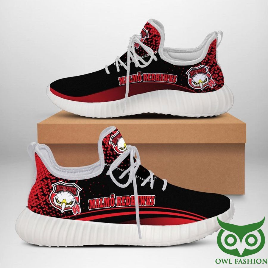 Malmo Redhawks Ice Hockey Black and Red Reze Shoes Sneaker