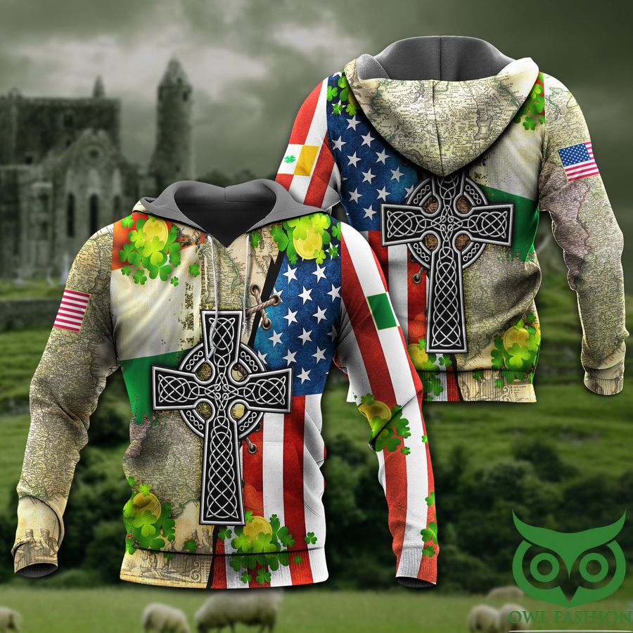 Saint Patrick Irish by blood american by birth patriot by choice 3D Hoodie