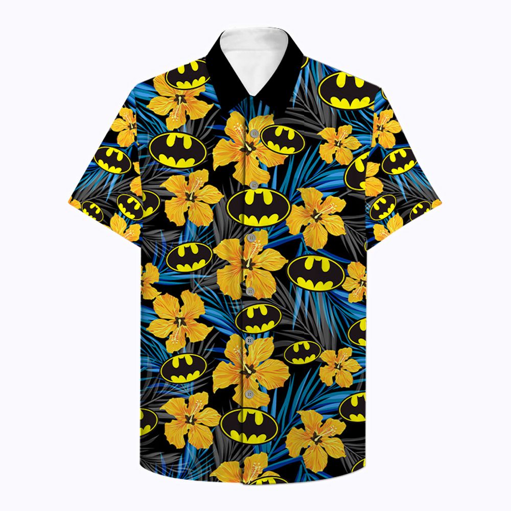 Batman Logo Floral Hawaiian Shirt Summer Shirt