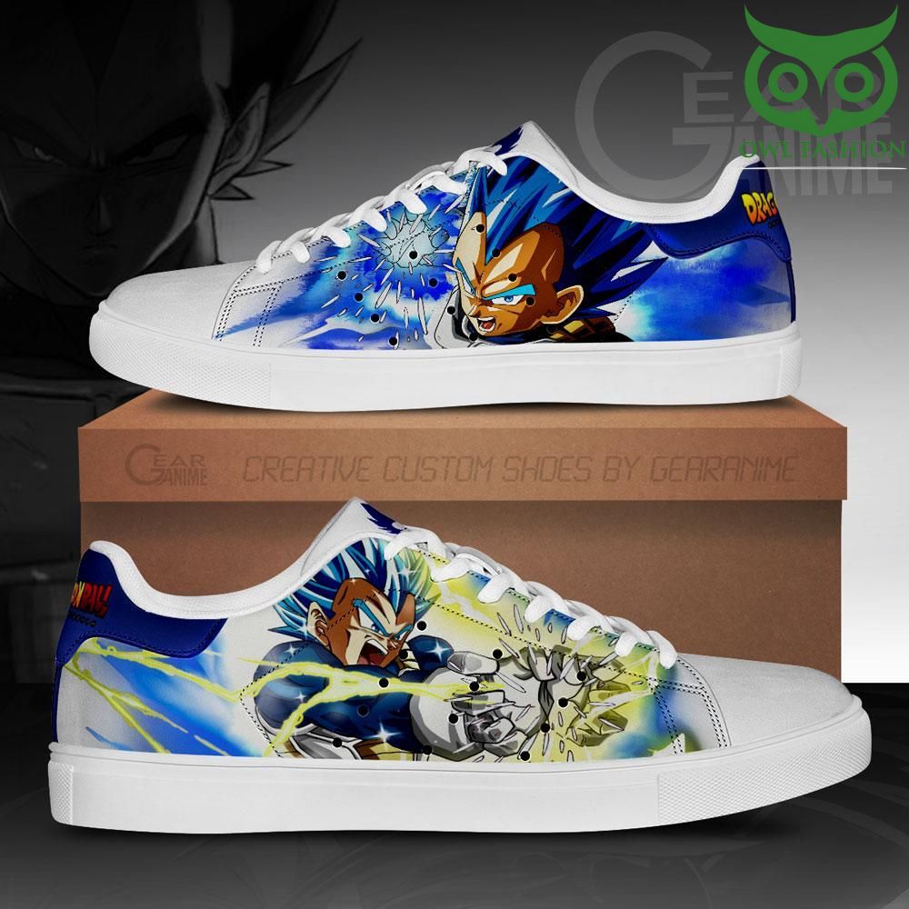 Vegeta Blue Skate Shoes Dragon Ball Anime Custom Shoes 