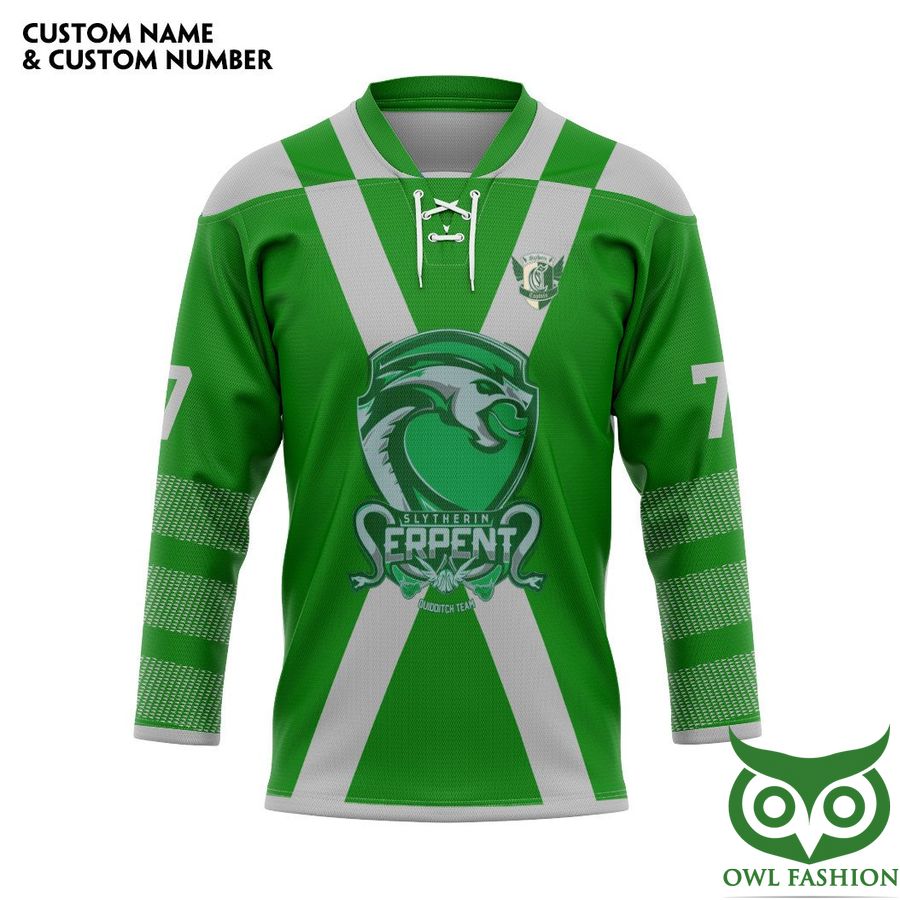 3D Harry Potter Slytherin Hockey Team Custom Name Number Hockey Jersey