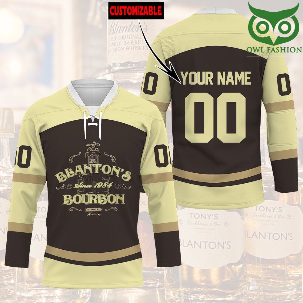 Blanton's Bourbon Custom Name Number Hockey Jersey 