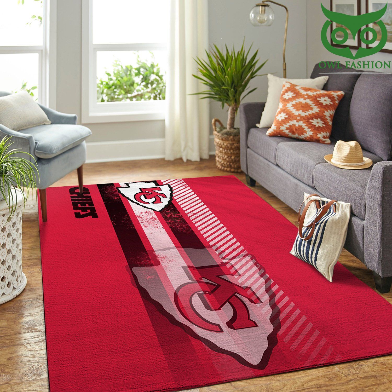 Kansas City Chiefs Nfl Team Logo Carpet Rug 