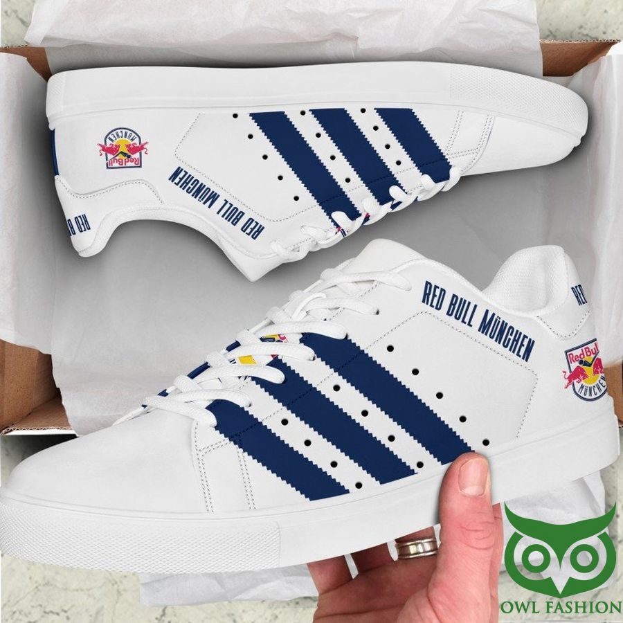 EHC Red Bull Munchen Ice Hockey White and Dark Blue Stan Smith Shoes Sneaker