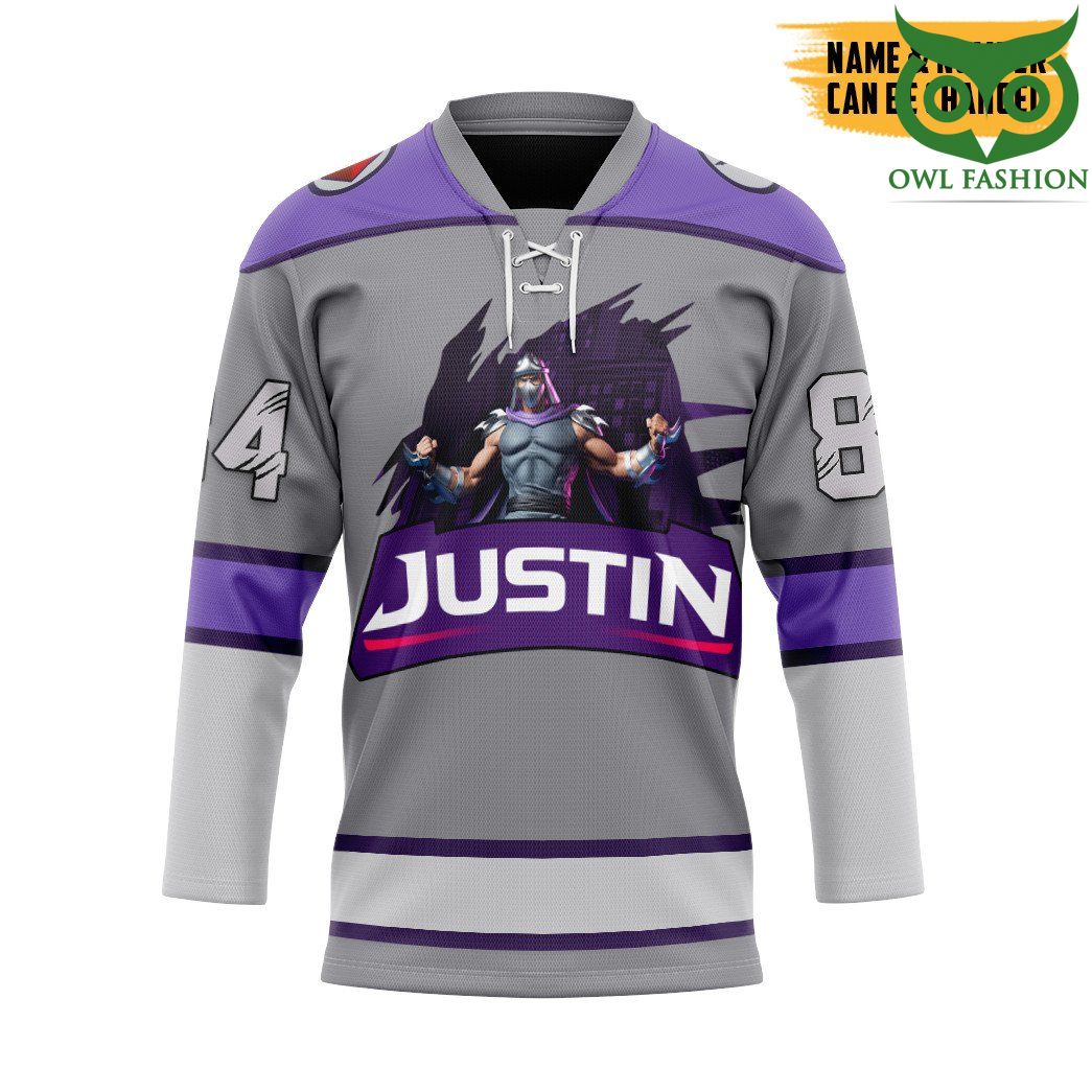 3D Shredder Custom Name Number Hockey Jersey