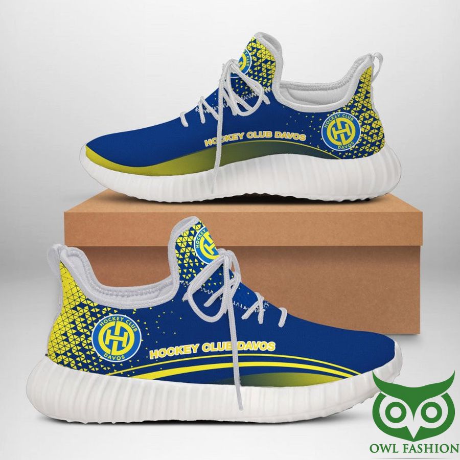 HC Davos Ice Hockey Blue and Yellow Reze Shoes Sneaker