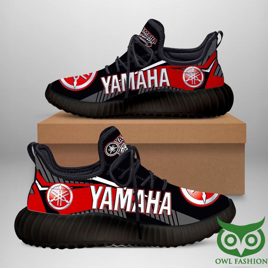 50 Yamaha Racing Red and Black and Gray with Red Logo Reze Shoes Sneaker