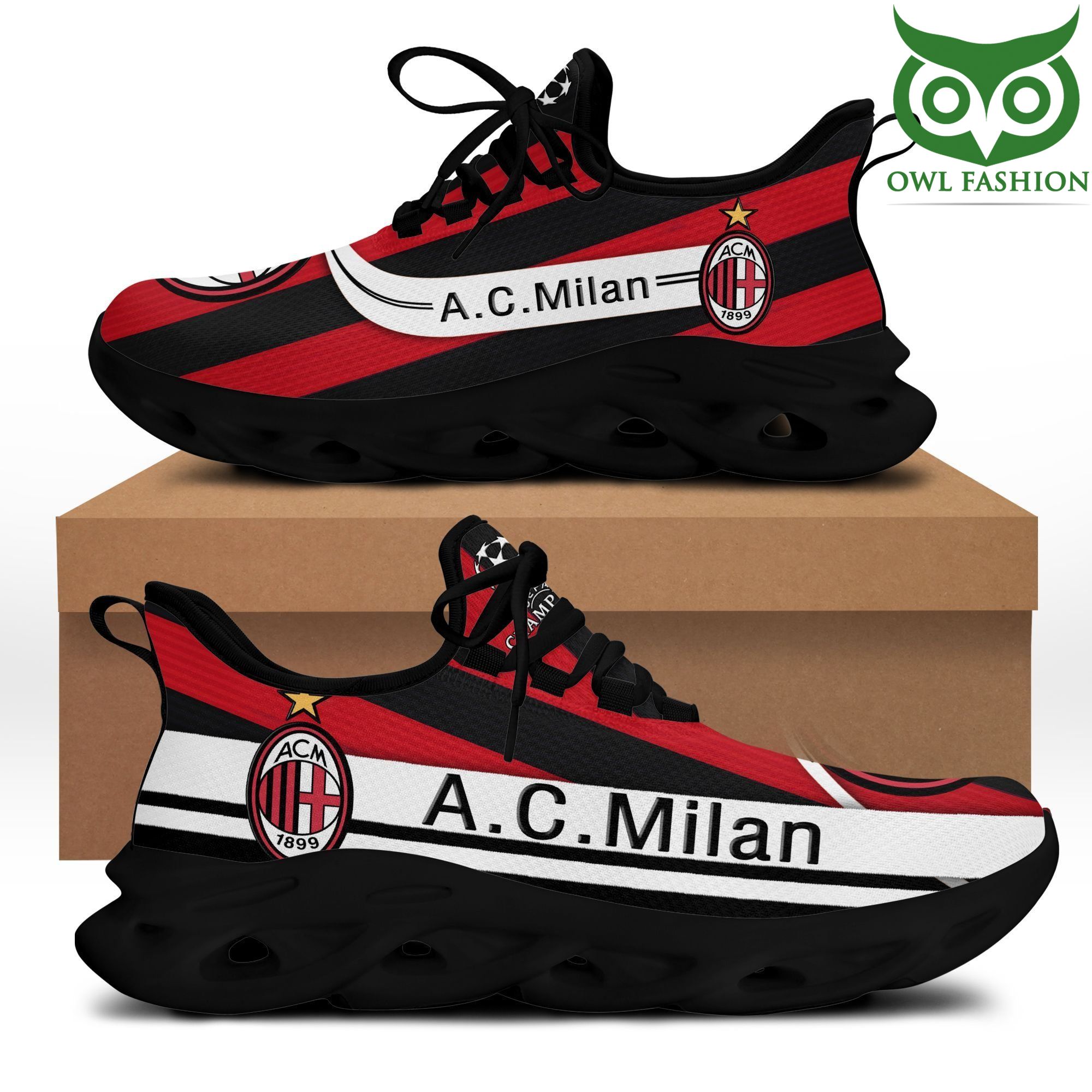 AC Milan white custom Reze Running sneakers