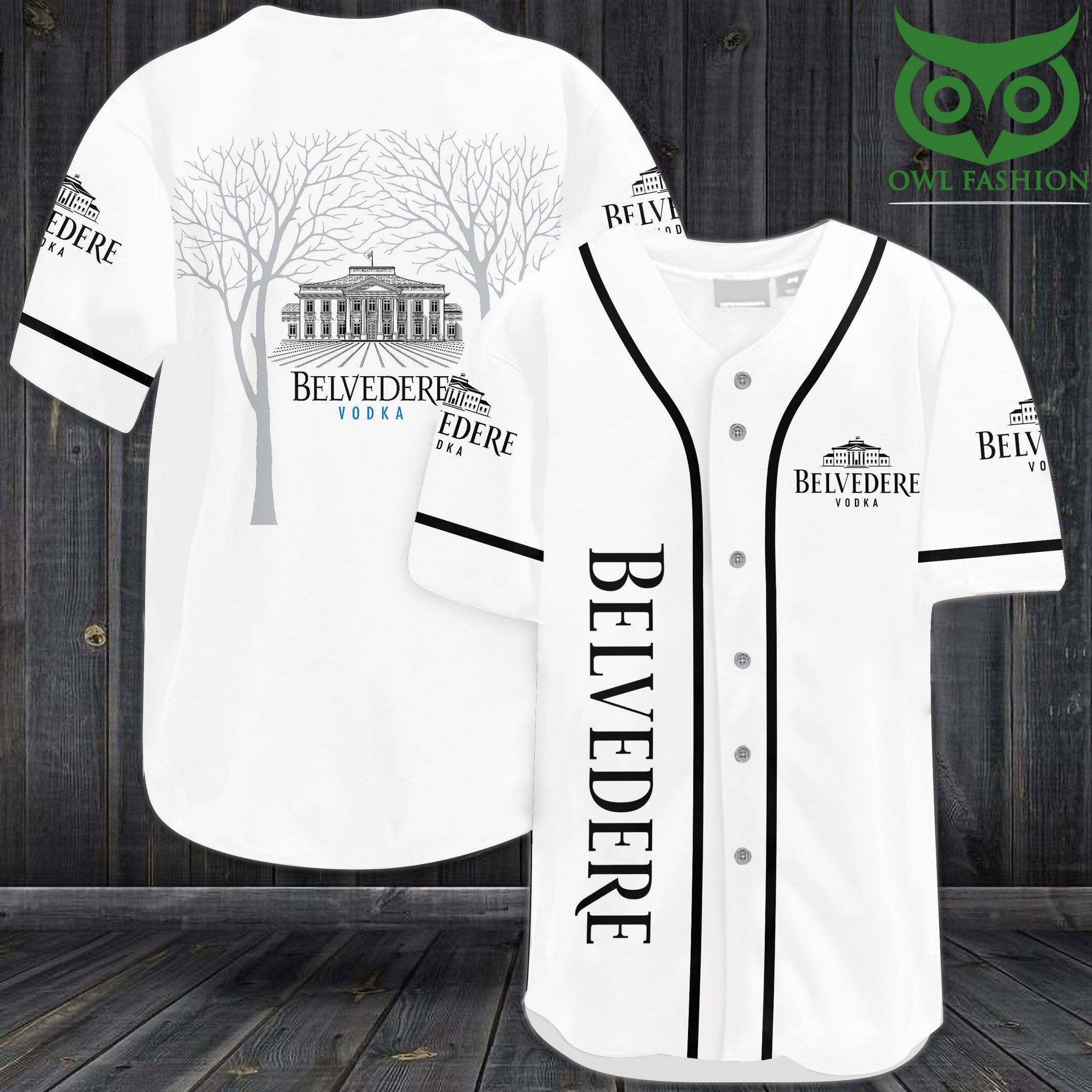 Belvedere white Baseball Jersey Shirt