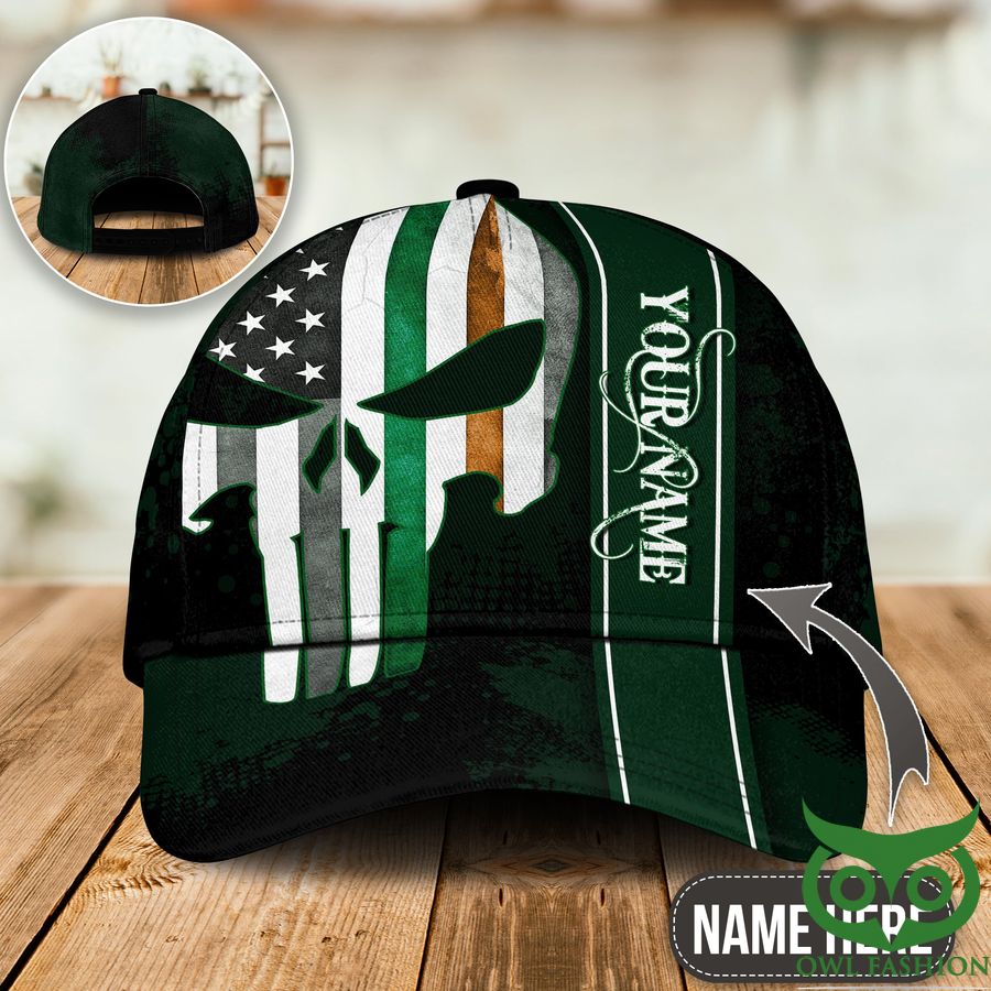 Irish skull green style personalized Classic cap