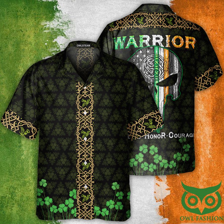 Irish warrior fearless honor courage Hawaiian shirt