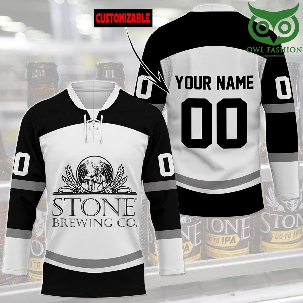 Stone Brewing Co Custom Name Number Hockey Jersey 