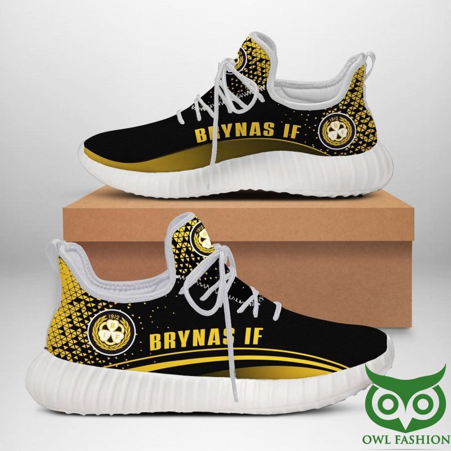 142 Brynas IF Ice Hockey Yellow and Black Reze Shoes Sneaker