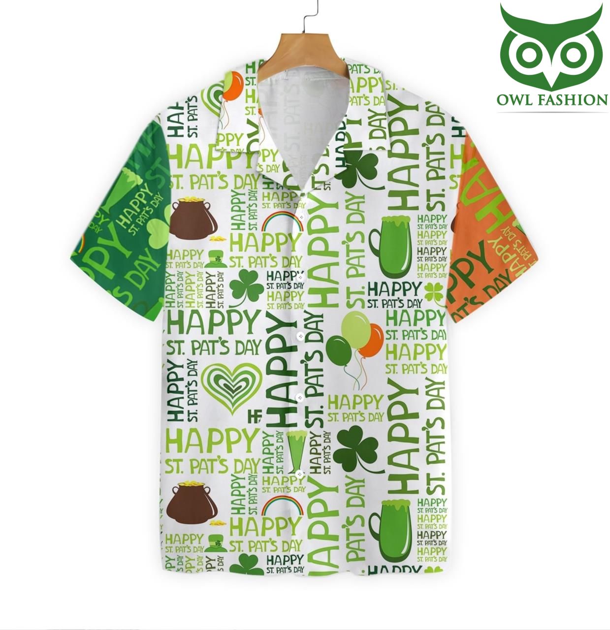 Happy Saint Patrick's day Irish Ireland hawaiian shirt
