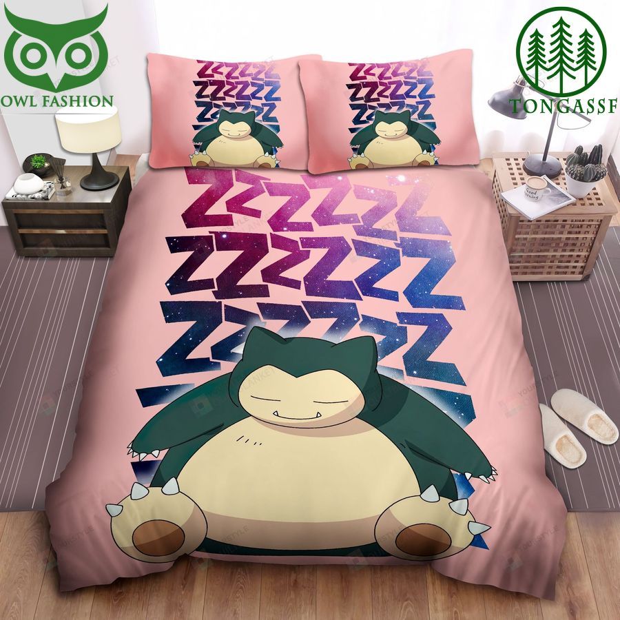Pokemon Cute Snorlax Sleeping Duvet Cover Bedding Sets