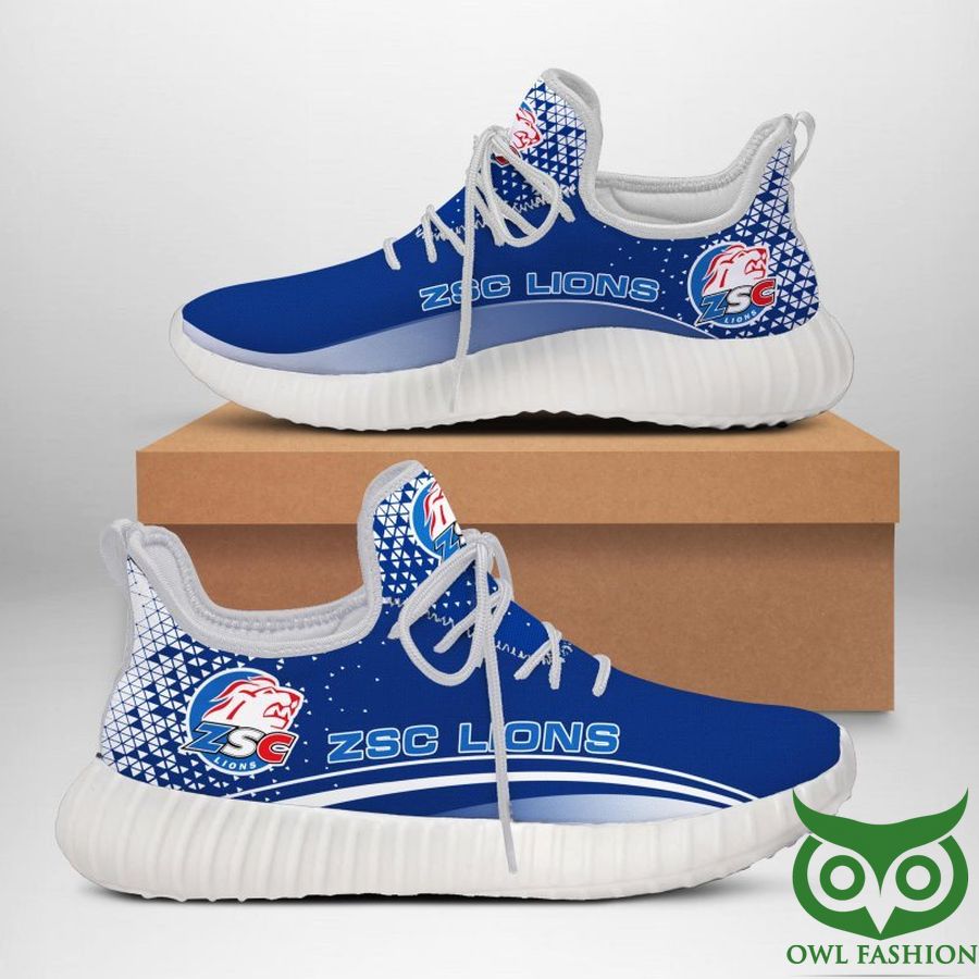 ZSC Lions Ice Hockey White and Blue and Red Reze Shoes Sneaker
