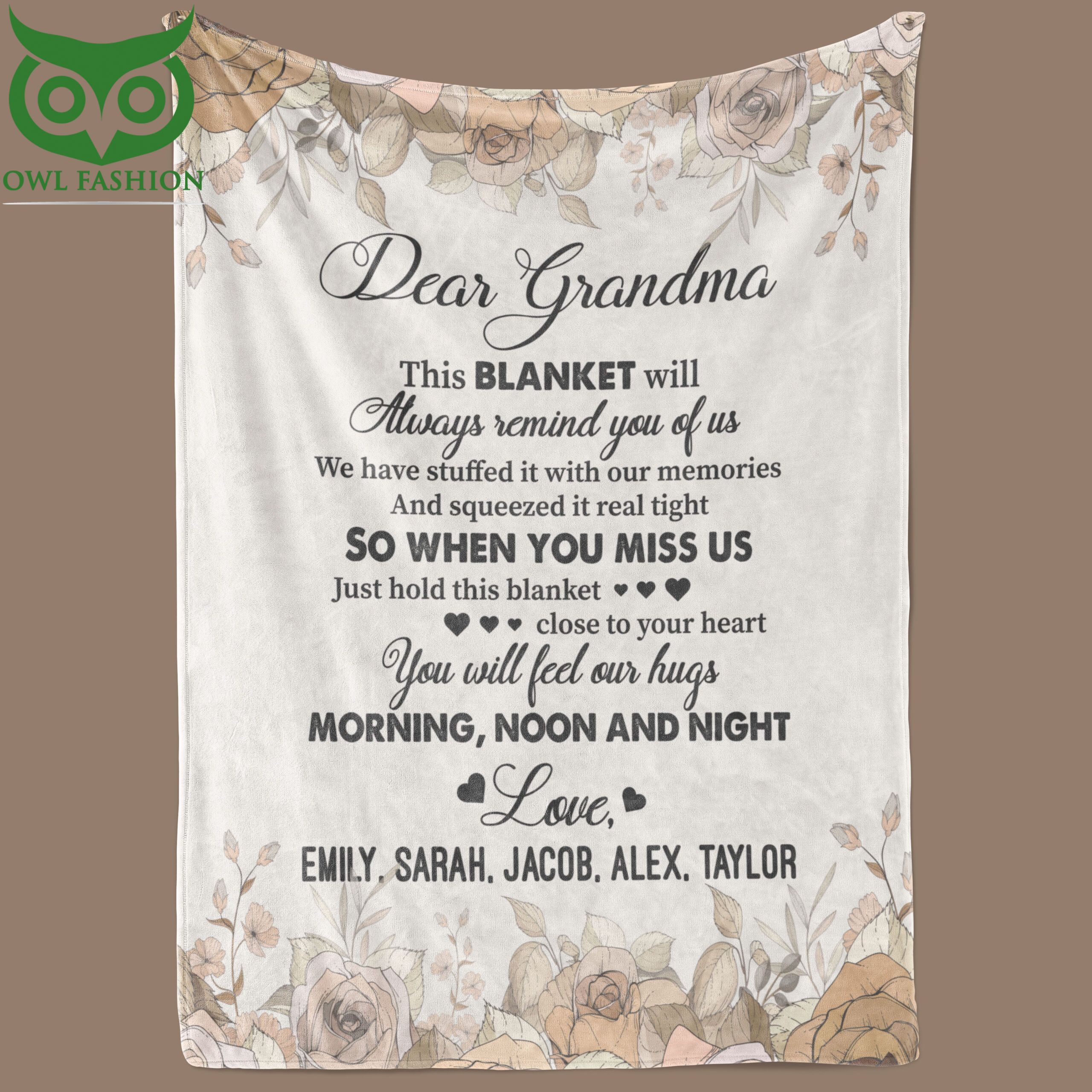 22 We Have Stuffed It With Our Memories Grandma personalized Fleece Blanket