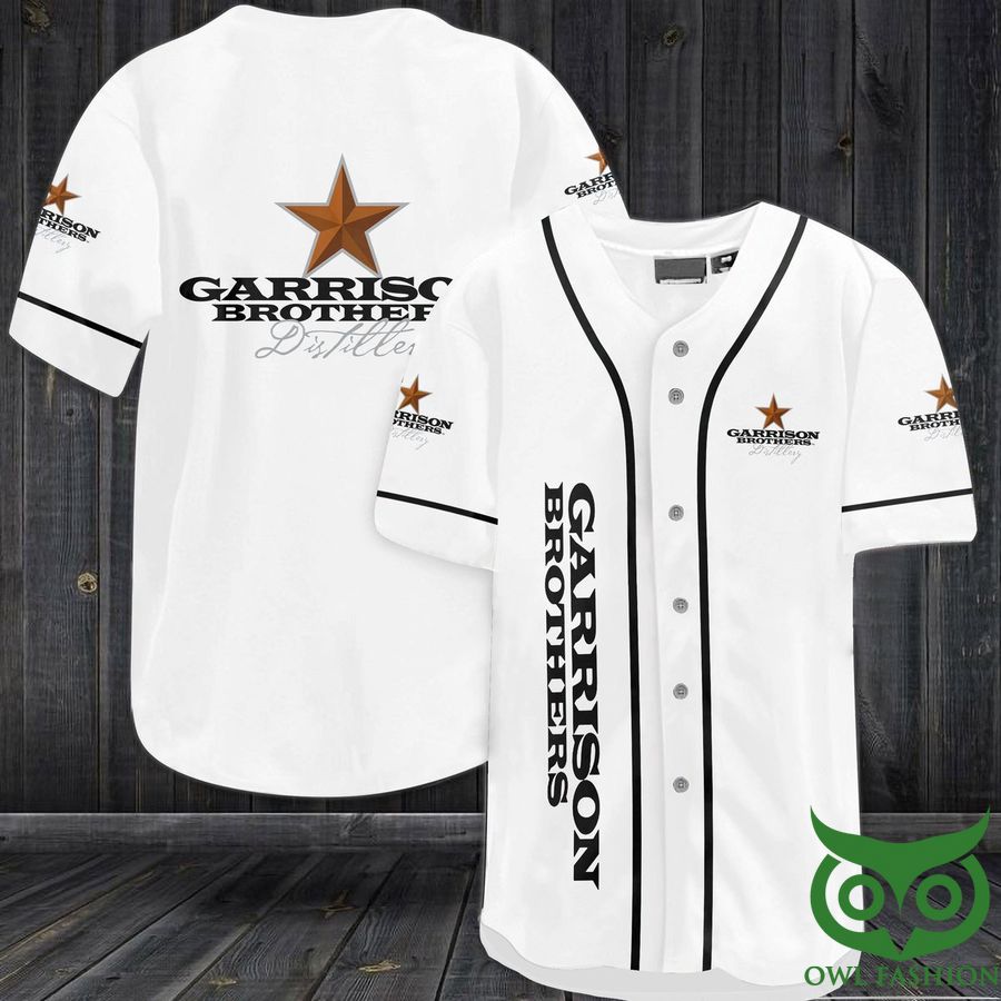 GARRISON BROTHERS White and Black Baseball Jersey Shirt