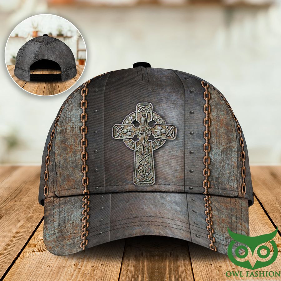 Saint Patrick Irish cross metal style Classic cap