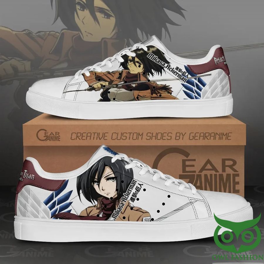 Mikasa Ackerman Attack On Titan Anime Stan Smith Shoes 