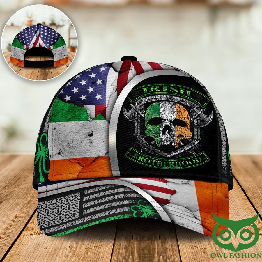 Saint Patrick Irish skull brotherhood Classic cap