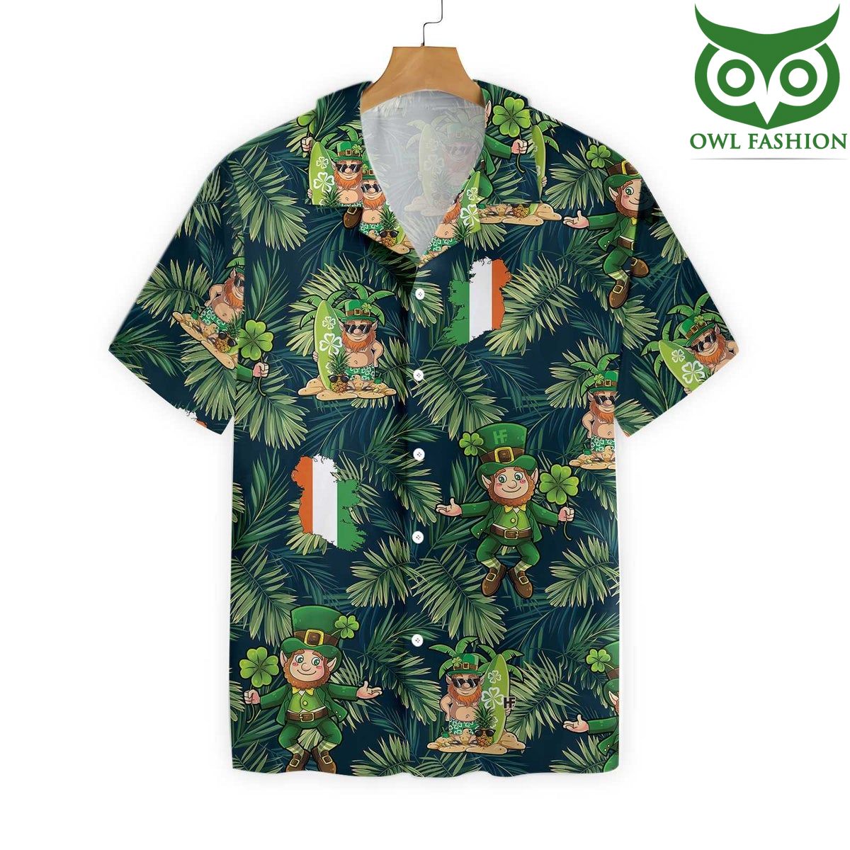 Irish people proud Leprechaun tropical hawaiian shirt