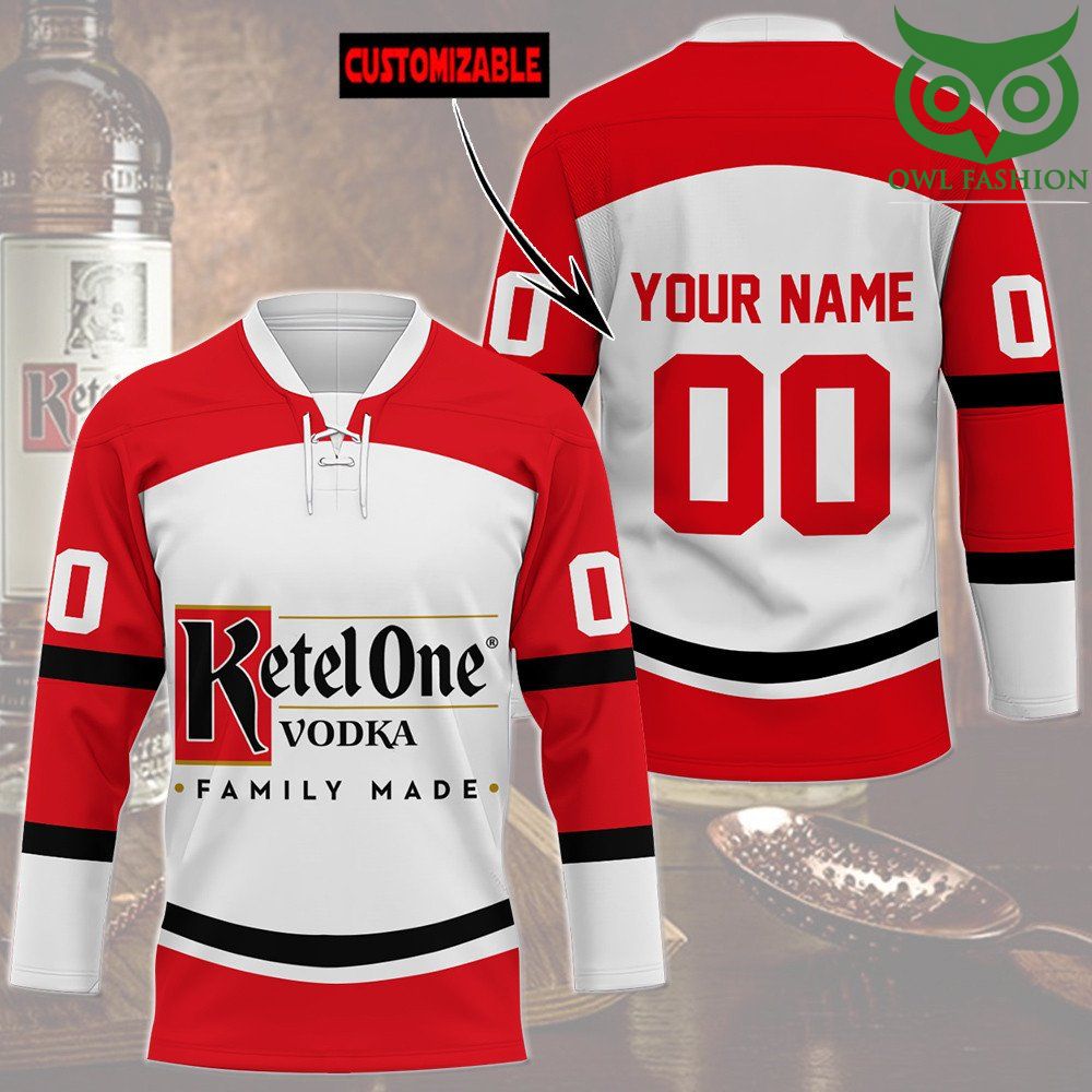 Ketel One Vodka Custom Name Number Hockey Jersey 