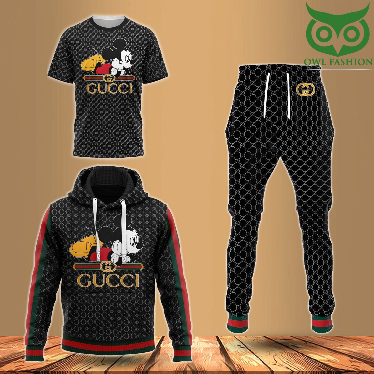55 Gucci Mickey mouse lying Fashion T Shirt Hoodie and Pants