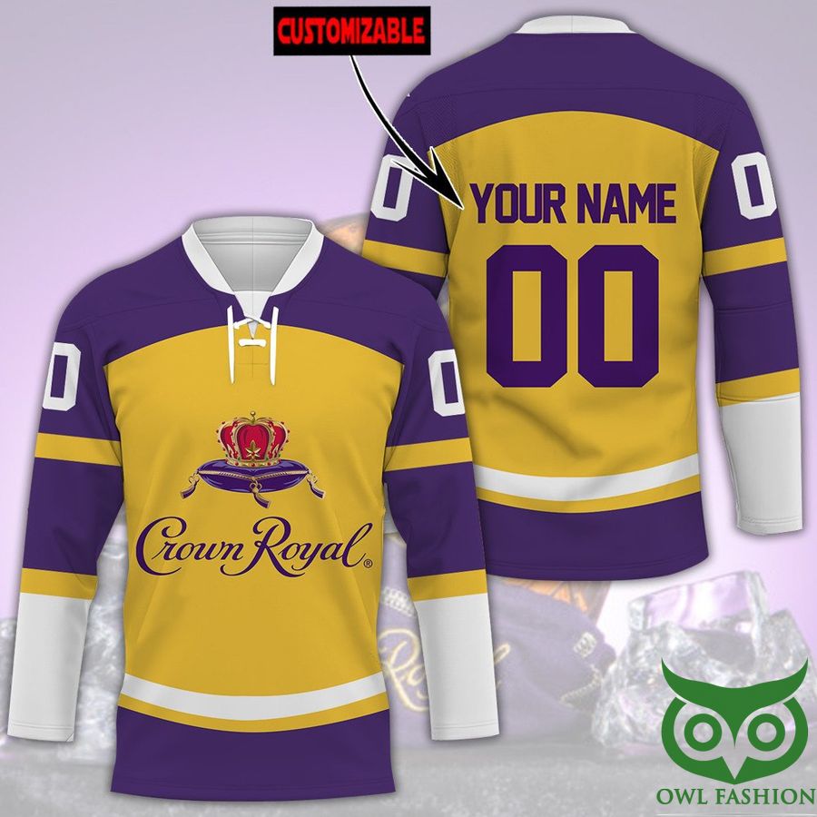 Crown Loyal Whiskey Custom Name Number Hockey Jersey
