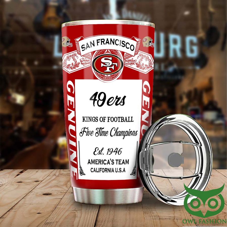 San Francisco 49ers NFL Budweiser Genuine Tumbler Cup 