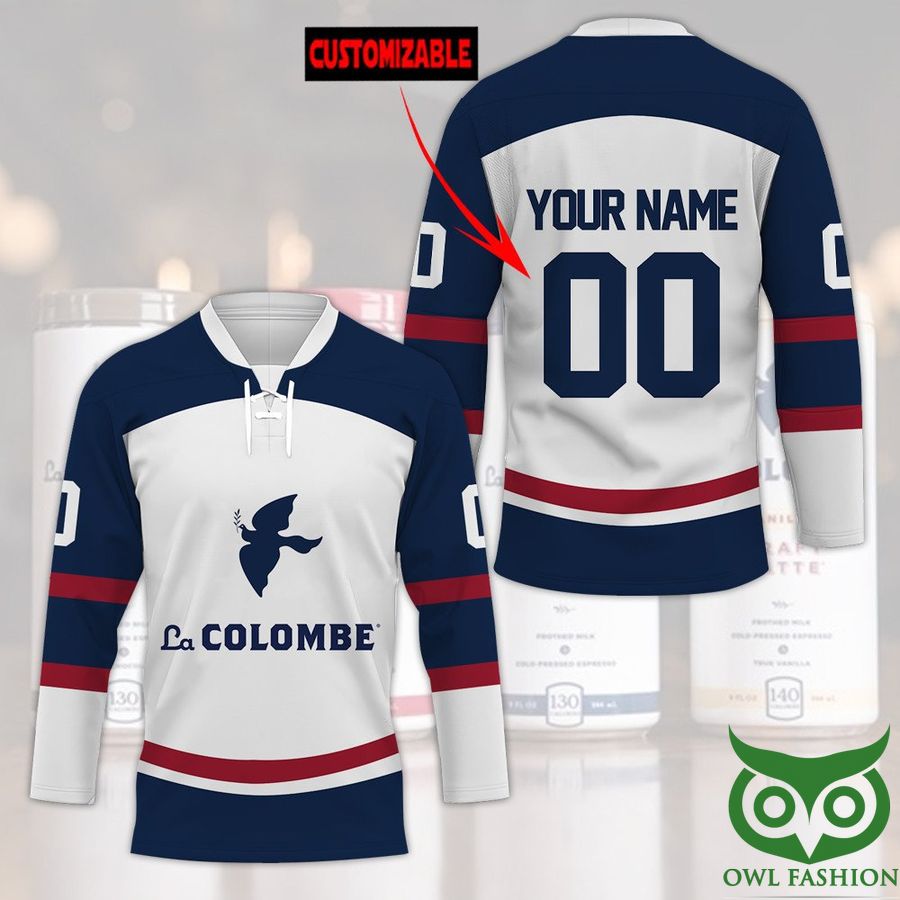 Custom Name Number La Clombe Coffee Roasters Hockey Jersey