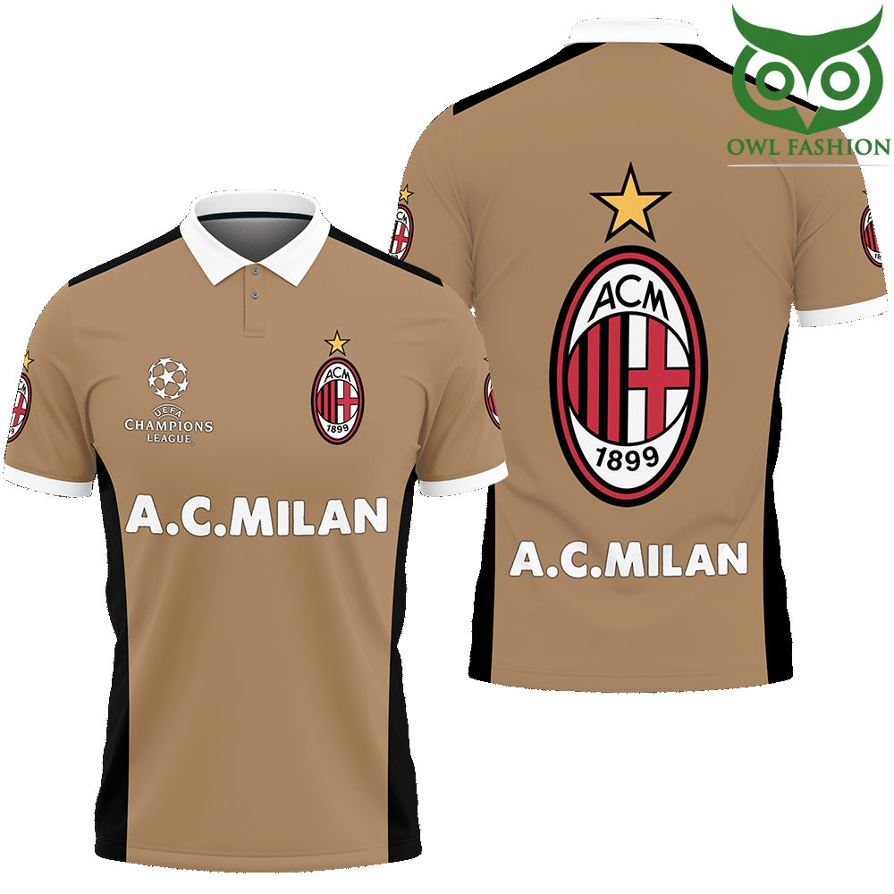AC Milan brown 3D Printed Polo Shirt 
