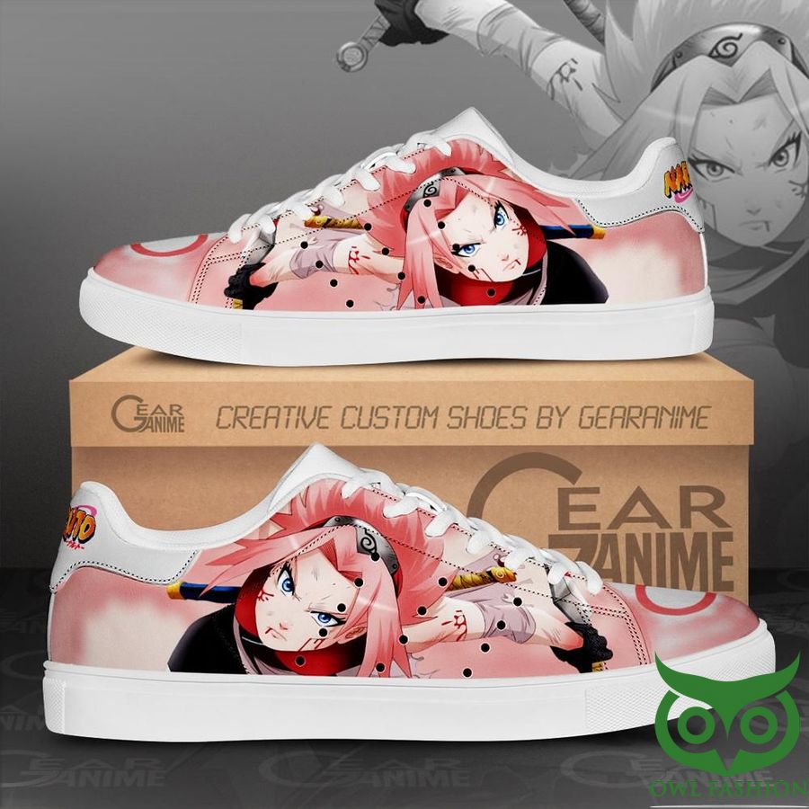 Sakura Haruno Naruto Anime Custom Shoes 