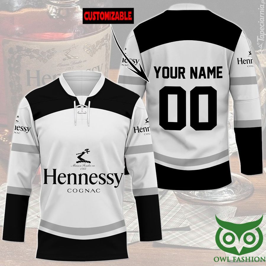 Custom Name Number Hennessy Cognac Hockey Jersey