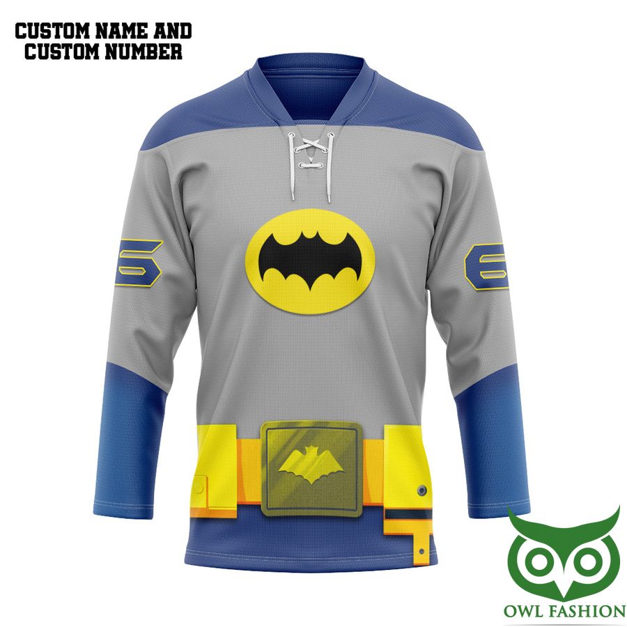 3D Batman Custom Name Number Hockey Jersey
