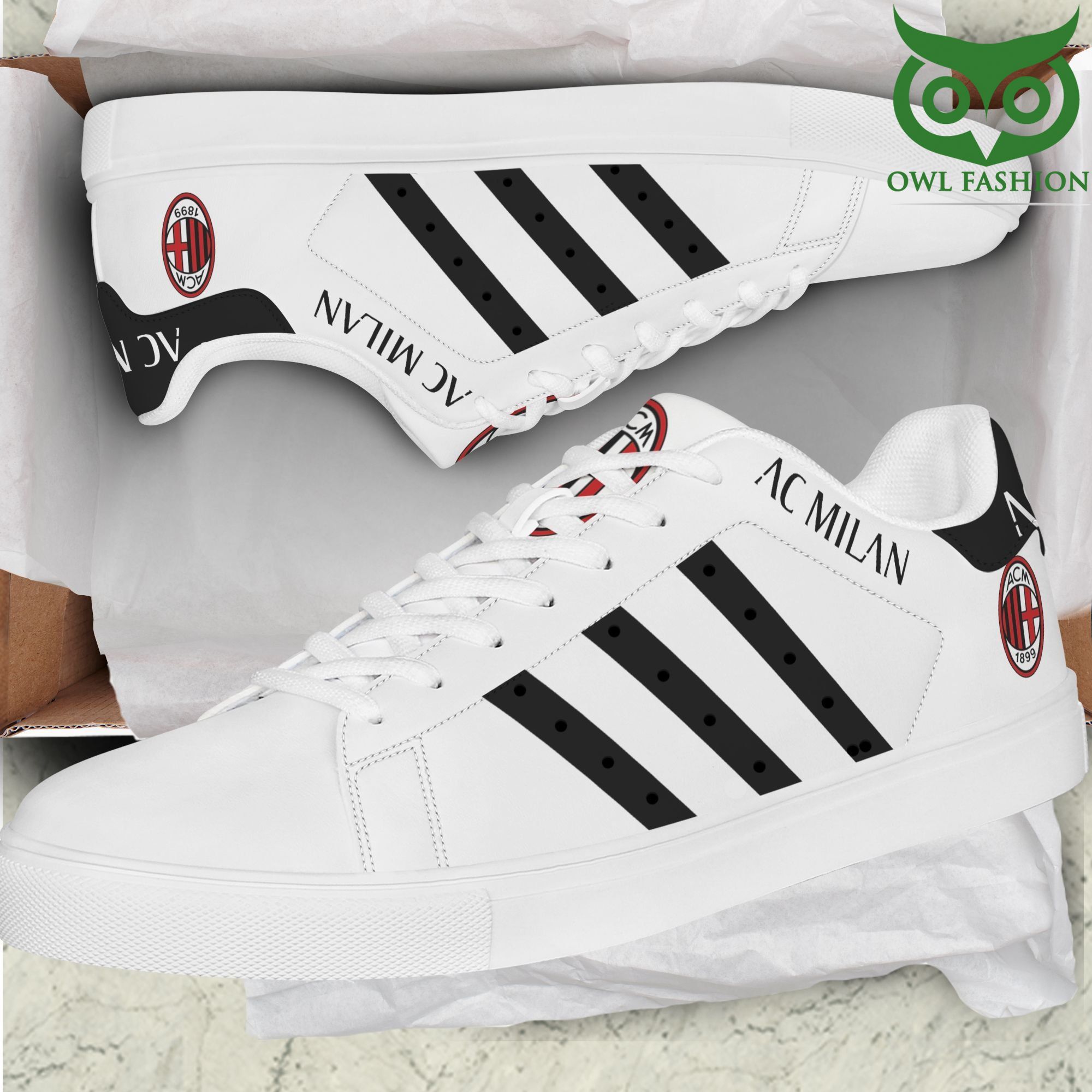 14 AC Milan white Stan Smith Shoes
