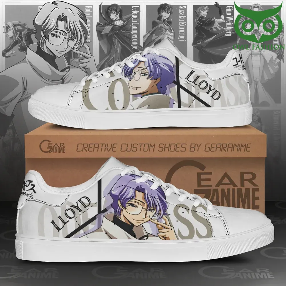 14 Code Geass Lloyd Skate Shoes Custom Anime Shoes