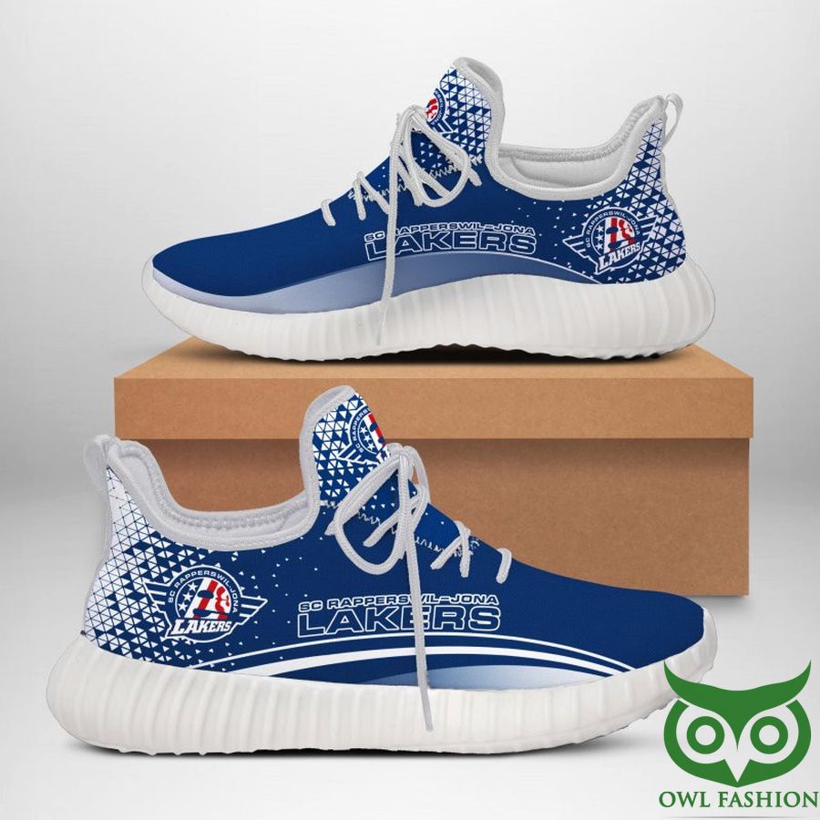 175 SC Rapperswil Jona Lakers Ice Hockey White and Dark Blue Reze Shoes Sneaker