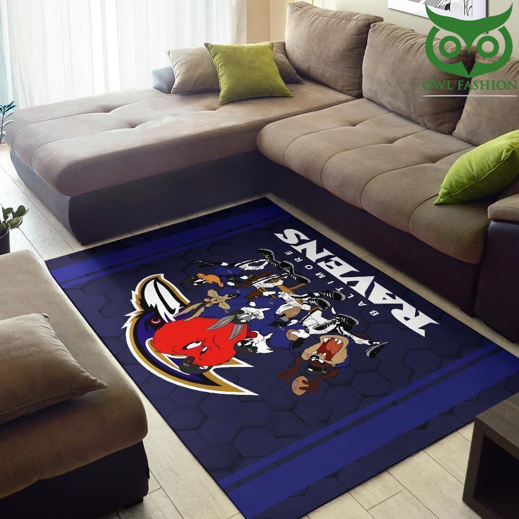 65 Looney Tunes Ravens Team Carpet Rug